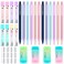 Yexiya 36 Pcs Mechanical Pencil Set 12 Pastel Cute Mechanical Pencils with 8 Tubes HB Resin Refills 4 Pcs Erasers and 12 Cap Eraser Refills for Writing05mm