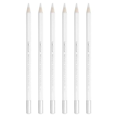 PATIKIL Watercolor Pencil 6Pcs Water Soluble Pencils for Blending Coloring Sketch Drawing Painting White