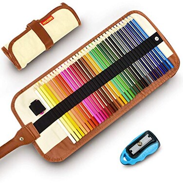 covacure Colored Pencils Premier Color Pencil Set With 36 Colouring PencilsSharpener and Canvas Pencil Bag