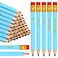 Crtiin 50 Pieces Baby Shower Pencils for Activities Mini Golf Half Pencils Presharpened with Erasers 4 InchBlueBoy Style