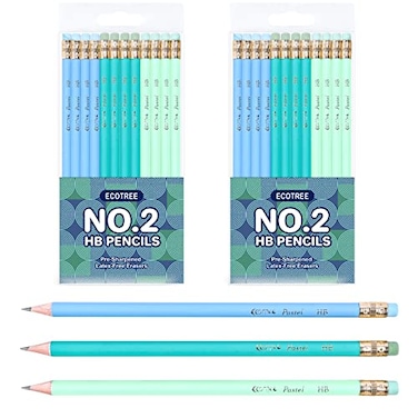 ECOTREE Pencils 2 PreSharpened Pencils for Kids Number 2 Pencil with Erasers for School Writing 24 Count