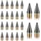 Gersoniel 24 Pcs Infinite Pencil Replaceable Refill Inkless Pencil Replaceable Graphite Nib Graphite Nib Metal Inkless Everlasting Pencils Replacement Head for Writing Drawing Supplies