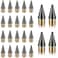 Gersoniel 24 Pcs Infinite Pencil Replaceable Refill Inkless Pencil Replaceable Graphite Nib Graphite Nib Metal Inkless Everlasting Pencils Replacement Head for Writing Drawing Supplies