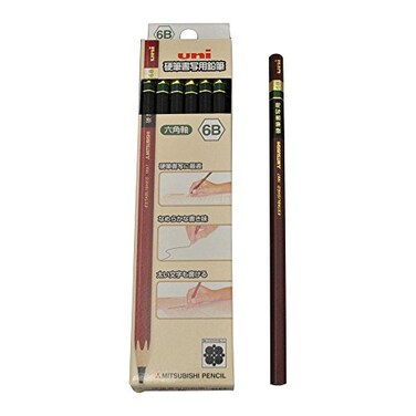 ä¸‰è±é‰›ç­† Input UKS6K6B 12 this Uni Kohitsu Shosha for hexagonal pencil 6B japan import