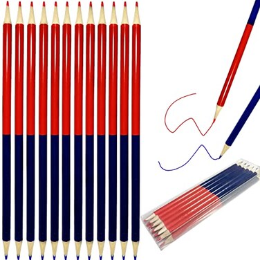 LCPQMZGH 60 Pieces Red and Blue Pencils Erasable Checking Pencils PreSharpened 2 HB for Checking Marking Map Tests Grading