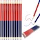 LCPQMZGH 60 Pieces Red and Blue Pencils Erasable Checking Pencils PreSharpened 2 HB for Checking Marking Map Tests Grading