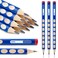 M&G MG 12 Pcs Triangular Pencils for Kids Triangular Pole with Grip Correction HB Pencils Presharpened Graphite Wood Pencils with Smooth Writing for School Office Painting Sketching Weddings