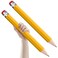 smrtcol 2 Pack Wooden Jumbo Pencil for Prop Gifts Decor 14 Inch Funny Big Novelty Pencil with Cap Yellow