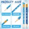 Whaline 50Pcs Winter Pencils with Erasers 2 Styles Dark Blue And Light Blue Short Writing Pencils White Snowflake Xmas Half Pencils for Home Office School Supplies4 In