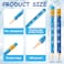 Whaline 50Pcs Winter Pencils with Erasers 2 Styles Dark Blue And Light Blue Short Writing Pencils White Snowflake Xmas Half Pencils for Home Office School Supplies4 In