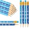 Whaline 50Pcs Winter Pencils with Erasers 2 Styles Dark Blue And Light Blue Short Writing Pencils White Snowflake Xmas Half Pencils for Home Office School Supplies4 In