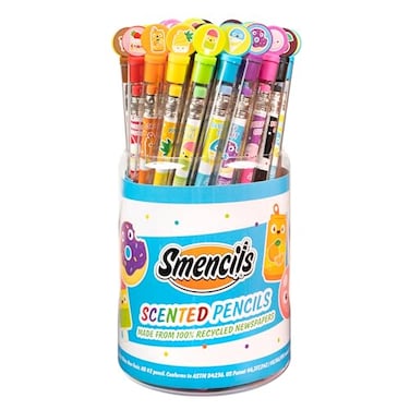 Scentco Graphite Smencils Cylinder HB 2 Scented Pencils 50 Count Gifts for Kids Party Favors Classroom Rewards