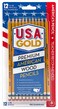 Mattel Write Dudes USA Gold Premium Cedar No 2 PreSharpened Pencils 12Count DDR56