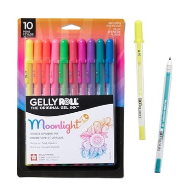 SAKURA Gelly Roll Moonlight Gel Pen Set Bold Tip Opaque Colors 10 PK 38176