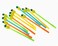 ALIMITOPIA 12pcs Gel Pen Black Ink Roller Marker PenDoublecolor Pineapple Styling