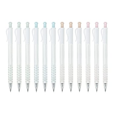 AIHAO Retractable Gel Ink Pens 12 Pack 05mm Extra Fine Point Black Gel Pens Cute Cat Paw Design Smooth Writing QuickDry Ink for School Office Journaling Doodling