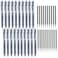 Aozora Black Gel Pens Fine Point Smooth Writing Pen 40 Pack Retractable Black Gel Ink Pen with Soft Grip 05mm Quick Dry Office School Supplies20 Pens with 20 Refills