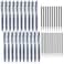 Aozora Black Gel Pens Fine Point Smooth Writing Pen 40 Pack Retractable Black Gel Ink Pen with Soft Grip 05mm Quick Dry Office School Supplies20 Pens with 20 Refills