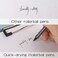 BaoKe Roller Ball Pens Liquid Gel Needlepoint Pens 05mm Writing Signature for Office Pack of 12Pcs BK111 black