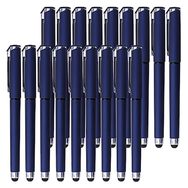 NC Black Gel Ink Rollerball Pens 07mm Gel Pens 2in1 Stylus Pens Medium Point Pen for Office Black Ink 18 PackBlue