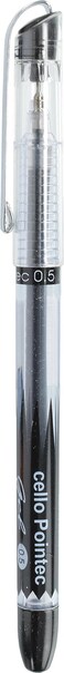 Cello Pointec Gel Pen Black Set of 10