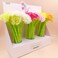 Cntqiang 6 Pcs Creativity Plant Flowers Gel Pen Neutral Pens for Writing Office Stationery