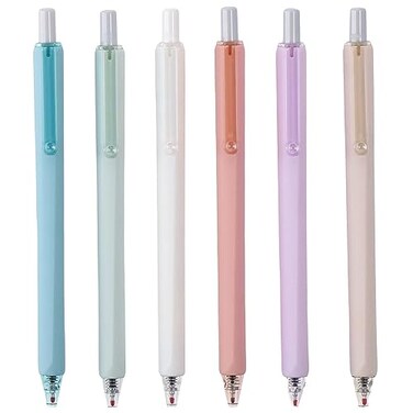 dohobby Gel Pen 6Pcs Plastic 05mm Ballpoint Pen New Gift Black Refill Pen Office