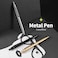 DUNBONG Red Metal Gel Pen Black Ink 05mm Retractable Ballpoint Pen Red
