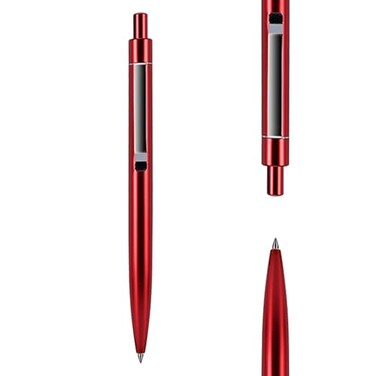 DUNBONG Red Metal Gel Pen Black Ink 05mm Retractable Ballpoint Pen Red