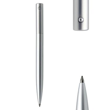 DUNBONG Retractable Metal Gel Pen 05mm Medium Point Ballpoint Pens Black Gel Ink Silver