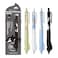 EpenGo Smooth Writing Pens Fine Point 05mm Black Ink Gel Pen Retractable Click Design with Ergonomic Soft Grip Cushion 5 Pcs for Office School Supplies 4Pack