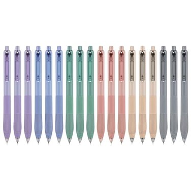 Linbsunne Gel Pens Black Ink Pens for Office 05mm Fine Point Pens Smooth Writing Retractable Work Pen 18count