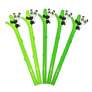 Lopenle 9 PCS Cute Panda Pens Novelty Animal Pens Panda Climbing Tree Pen Kawaii Rollerball Pen 05 mm For Party Birthday Christmas Office