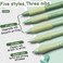 LSLSHY Cute Gel Pens 5Pcs Retractable Quick Dry Ink Pens 05mm Fine Point Black Ink Kawaii Smooth Writing Pens for School Office Supplies Aesthetic pretty pens Green tea