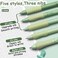 LSLSHY Cute Gel Pens 5Pcs Retractable Quick Dry Ink Pens 05mm Fine Point Black Ink Kawaii Smooth Writing Pens for School Office Supplies Aesthetic pretty pens Green tea