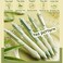 LSLSHY Cute Gel Pens 5Pcs Retractable Quick Dry Ink Pens 05mm Fine Point Black Ink Kawaii Smooth Writing Pens for School Office Supplies Aesthetic pretty pens Green tea