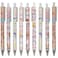 Maydahui 12 PCS Cartoon Bear Rabbit Gel Pen Retractable Printing Animal Pens Black Ink for Students Stationery Office