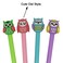 Maydahui 12 PCS Owl Shaped Rollerball Pens Cute Kawaii Animal Pen Novelty Bird Writing Pen Black Gel Ink Desk Decor Accessories for School Office