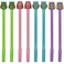 Maydahui 12 PCS Owl Shaped Rollerball Pens Cute Kawaii Animal Pen Novelty Bird Writing Pen Black Gel Ink Desk Decor Accessories for School Office