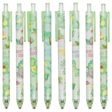 Maydahui 12 PCS Retractable Dinosaur Gel Pen Cute Kawaii Animal Pens Black Ink for Boys Office School Supplies