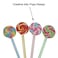 Maydahui 20 PCS Lollipops Shaped Rollerball Pen Rainbow Swirl Spinning Design Black Gel Ink Pens for School Office Home