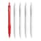 M&amp;G MG Gel Pens 5 Pack Retractable Gel Ink Pens Fine Point 05mm Quick Dry Gel Ink Rollerball Pens with Premium Ink Comfort Grip for Journaling Smooth Writing Office School Home4 Black 1 Red