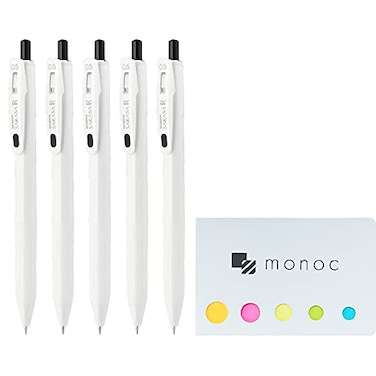 monoc Zebra Sarasa R 05mm Retractable Gel Ink Pen Black Ink 5 set JJ29R1BK2 Sticky NoteJapan Import