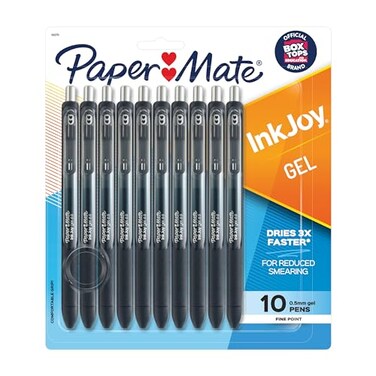 Paper Mate InkJoy Gel Pens Fine Point Black 10 Count
