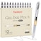 PenMont Retractable Gel Rollerball Pens Japanese Style Smooth Writing Comfortable Grip 05mm Fine Point Black Gel Ink For Journaling Writing Pens 12Count Pack