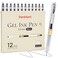 PenMont Retractable Gel Rollerball Pens Japanese Style Smooth Writing Comfortable Grip 05mm Fine Point Black Gel Ink For Journaling Writing Pens 12Count Pack