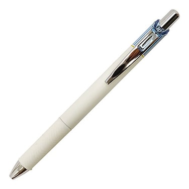 Pentel EnerGel Clena Retractable Liquid Gel Pen Micro Fine Point 03mm Needle Tip Black Ink Sax Blue Body BLN73LSA