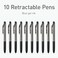 Pentonic GRT Retractable Gel Pens 10 Count Blue Ink 07 mm Fine Point Smooth Writing For Journaling Note Taking Office School 1002361