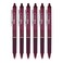 PILOT FriXion Ball Clicker Retractable Erasable Gel Pen Fine Point 07mm Burgundy Ink 6 Count