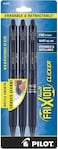 PILOT FriXion Clicker Erasable Pens Refillable Retractable Gel Ink Pens Fine Point 07 mm Navy Ink 1Pack Pack of 3 Ideal for School Journaling Office Writing